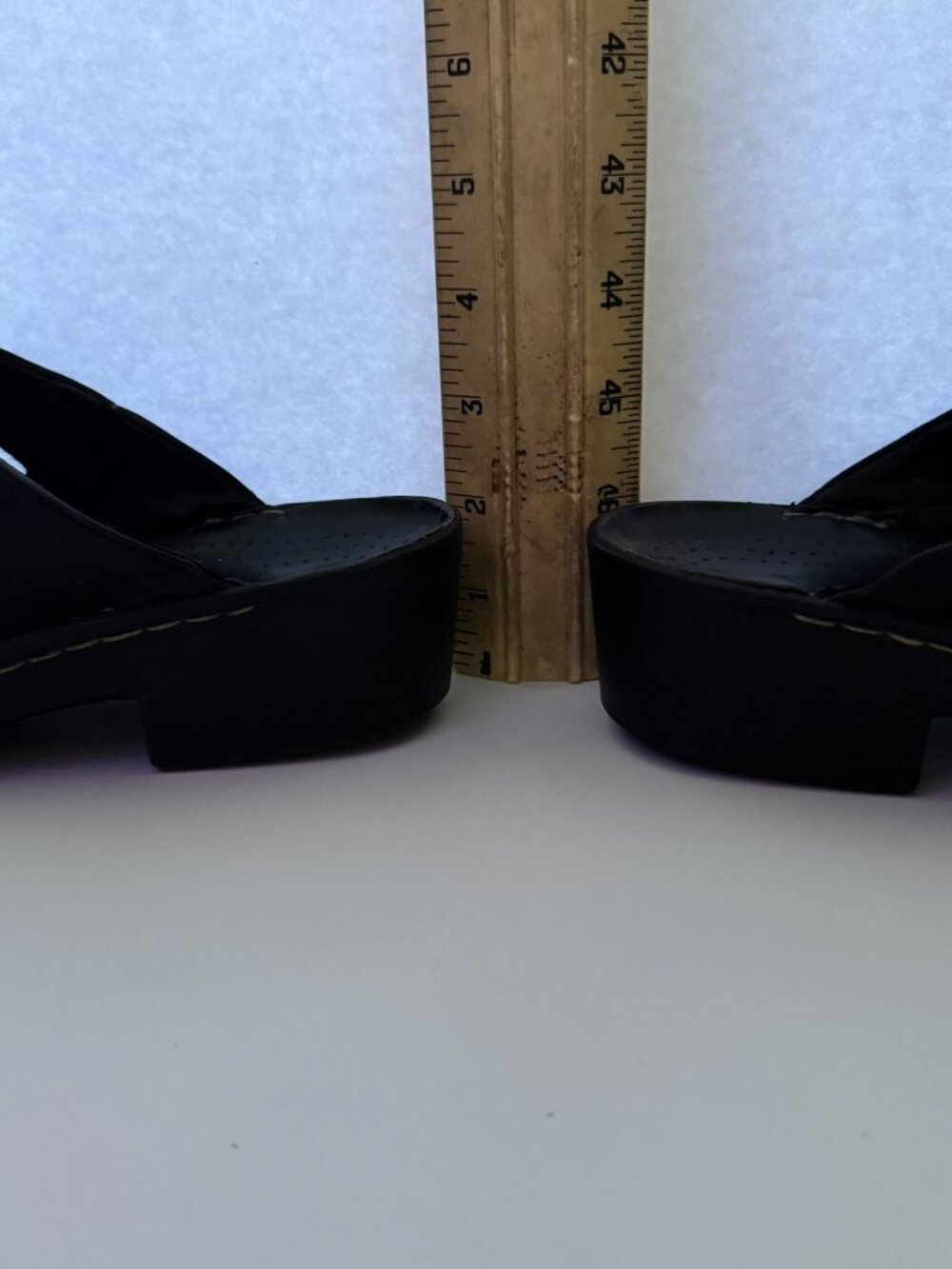 Josef Seibel Womens Sandals Black Platform Wedge Fisherman Mule Comfort Size 41 - Picture 6 of 10